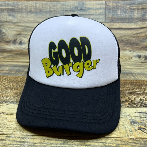 Good Burger Mens Trucker Hat Black Snapback 90s Teen Comedy Retro Baseball Cap - Picture 2 of 8